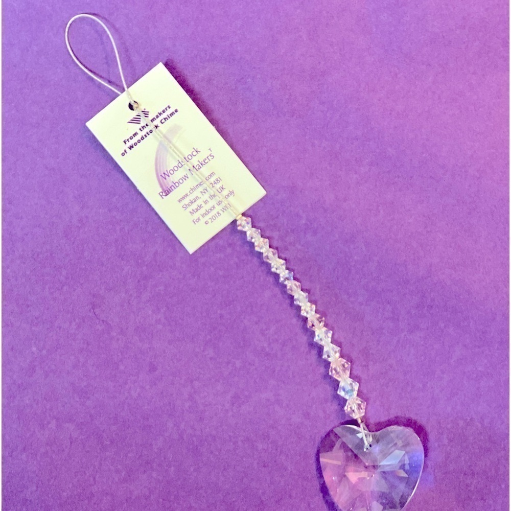 Woodstock Crystal Daydream "Pink Heart" Sun Catcher Rainbow Maker - Picture 4 of 5